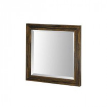 Essence 24 in. W x 24 in. L Wall Mirror in Striped Ebony
