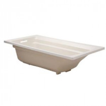 Archer 6 ft. Reversible Drain Acrylic Soaking Tub in Biscuit