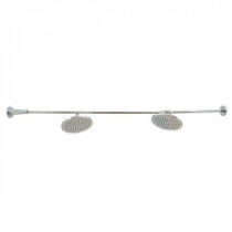 56-62 in. Adjustable 1-Jet Shower System with Dual 8 in. Showerheads in Satin Nickel
