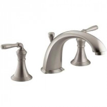Devonshire 2-Handle Deck-Mount Roman Tub Faucet Trim Kit in Vibrant Brushed Nickel (Valve Not Included)