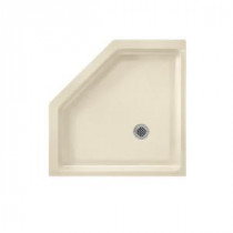 38 in. x 38 in. Solid Surface Single Threshold Shower Floor in Bone