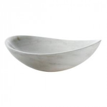 Stone Vessel Sink in White Marble