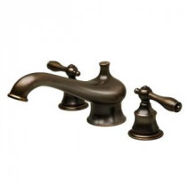 Estates 2-Handle Deck-Mount Roman Tub Faucet in Heritage Bronze