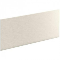 Choreograph 0.3125 in. x 60 in. x 28 in. 1-Piece Shower Wall Panel in Biscuit with Stix Texture