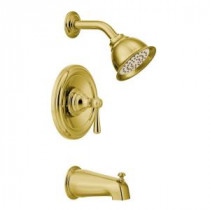 Kingley Single Handle Posi-Temp Tub and Shower Trim Kit in Polished Brass (Valve Sold Separately)