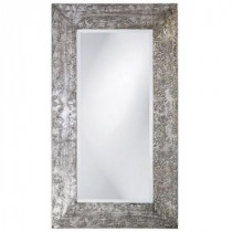 46 in. x 26 in. Bright Silver Filagree Framed Mirror