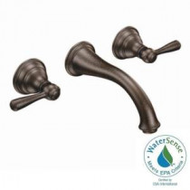 Kingsley Wall Mount 2-Handle Low-Arc Bathroom Faucet Trim Kit in Oil Rubbed Bronze (Valve Sold Separately)