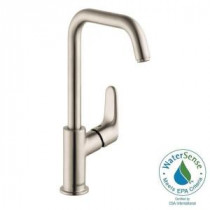 Focus E 240 Single Hole 1-Handle High-Arc Bathroom Faucet in Brushed Nickel