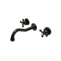 Wall-Mount 2-Handle Bathroom Faucet in Oil Rubbed Bronze
