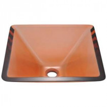 Glass Vessel Sink in Coral