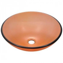 Glass Vessel Sink in Coral