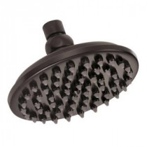 Round Sunflower 1-Spray 6 in. Fixed Shower Head in Oil Rubbed Bronze