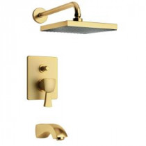Lady Pressure Balance 1-Spray Tub and Shower Faucet in Satin Gold