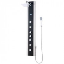 57 in. 4-Jet Shower System with Massaging Directional Body Jets in Stainless Steel