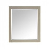 28 in. W x 32 in. H Single Framed Wall Mirror in Taupe Glaze