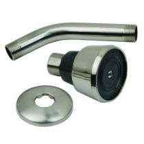 Mixet 1-Spray 2.93 in. Showerhead with 5-3/8 in. Shower Arm and Flange in PVD Satin Nickel