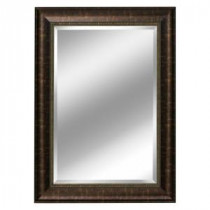 31 in. x 37 in. Embossed Distressed Mirror in Bronze