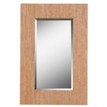 Corkage 42 in. x 28 in. Natural Cork Wall Framed Mirror