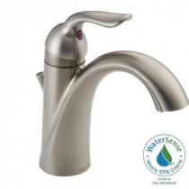 Lahara Single Hole Single-Handle Bathroom Faucet in Stainless with Metal Pop-Up