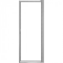 Deluxe 34-7/8 in. x 67 in. Framed Pivot Shower Door in Silver
