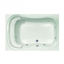 Lancing 5 ft. Reversible Drain Whirlpool and Air Bath Tub in White