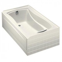 Mariposa 5 ft. Left-Hand Drain Acrylic Soaking Tub in Biscuit