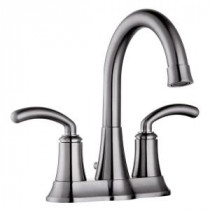 4 in. Centerset 2-Handle Deck-Mount Bathroom Faucet in Brushed Nickel with Pop-Up Drain