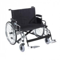 Sentra EC Heavy Duty Extra Wide Wheelchair, Detachable Desk Arms, Swing Away Footrests and 28 in. Seat