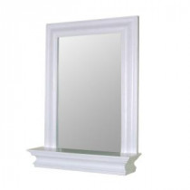 Stratford 24 in. x 18 in. Framed Wall Mirror in White