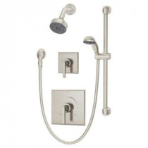Duro 1-Spray Hand Shower and Shower Head Combo Kit in Satin Nickel