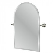 Verdanza 24-7/16 in. x 24-5/16 in. Brushed Nickel Wall Mirror