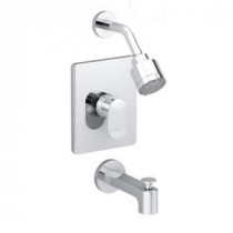 Moments 1-Handle Tub and Shower Faucet Trim Kit in Polished Chrome (Valve Sold Separately)