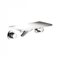 Massaud 2-Handle Wall Mount Bathroom Faucet with Low-Arc in Chrome