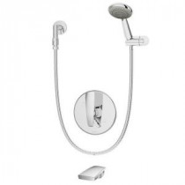 Naru 2-Handle 3-Spray Tub and Shower Faucet Trim Kit with Hand Shower in Chrome (Valve Not Included)