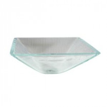 Cantrio Crystal Glass Pyramid Vessel Sink in Clear