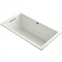 Underscore 5 ft. Reversible Drain Soaking Tub in Dune with Bask Heated Surface