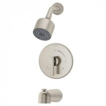 Dia Single-Handle 1-Spray Tub and Shower Faucet in Satin (Valve Not Included)