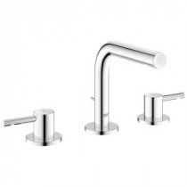 Essence 8 in. Widespread 2-Handle Low Arc Bathroom Faucet in StarLight Chrome
