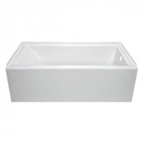 Linear 5 ft. Right Drain Soaking Tub in White