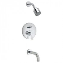 Serin 1-Handle Tub and Shower Faucet Trim Kit in Polished Chrome (Valve Sold Separately)