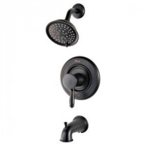 Universal Single-Handle Tub and Shower Faucet Trim Kit in Tuscan Bronze (Valve Not Included)