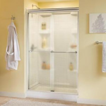 Crestfield 47-3/8 in. x 70 in. Semi-Framed Bypass Sliding Shower Door in Chrome with Droplet Glass