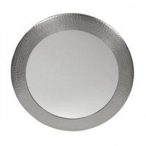 19-1/2 in. x 19-1/2 in. Round Single Wall Mirror in Satin Nickel