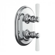 Bancroft 2-Handle Stacked Thermostatic Valve Trim Kit in Polished Chrome (Valve Not Included)