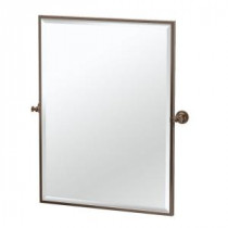 Tavern 28 in. x 32.50 in. Framed Single Large Rectangle Mirror in Bronze