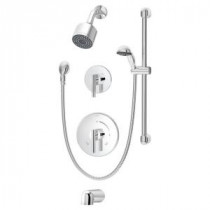 Dia Single-Handle 1-Spray Tub and Shower Faucet in Chrome (Valve Not Included)