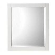 Fraser 32 in. H x 28 in. W Framed Single Wall Mirror in White