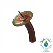 Single Hole 1-Handle Waterfall Faucet in Oil Rubbed Bronze with Janus Glass Disc