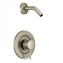 Align 1-Handle Posi-Temp Shower Faucet Trim Kit Less Showerhead in Brushed Nickel (Valve Not Included)