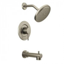 Align 1-Handle Moentrol Tub and Shower Faucet Trim Kit in Brushed Nickel (Valve Not Included)